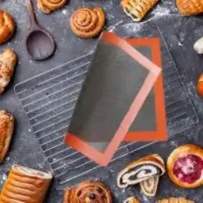 tapis de cuisson - variété de viennoiseries