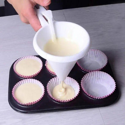 entonnoir à piston  - remplissage  pour cupcakes